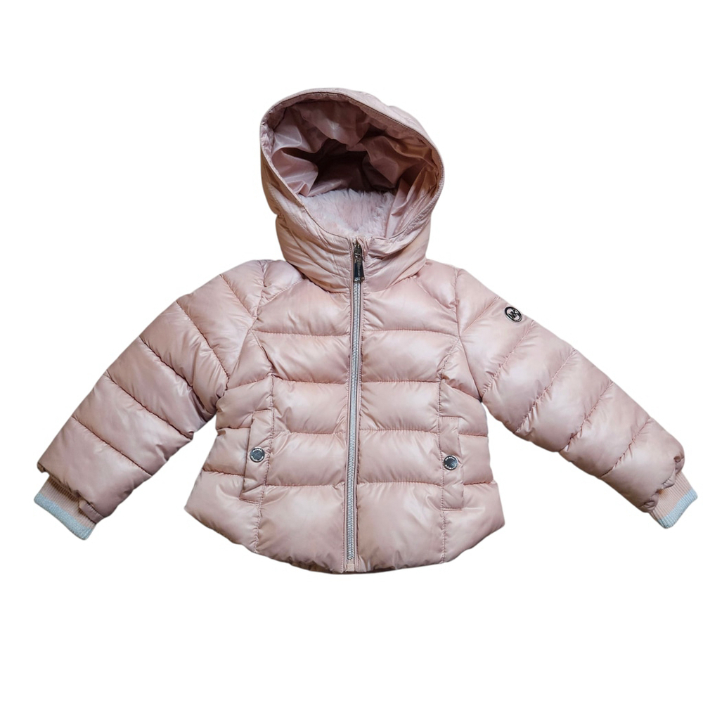 Michael Michael Kors 2T Pink Hooded Puffer Jacket
